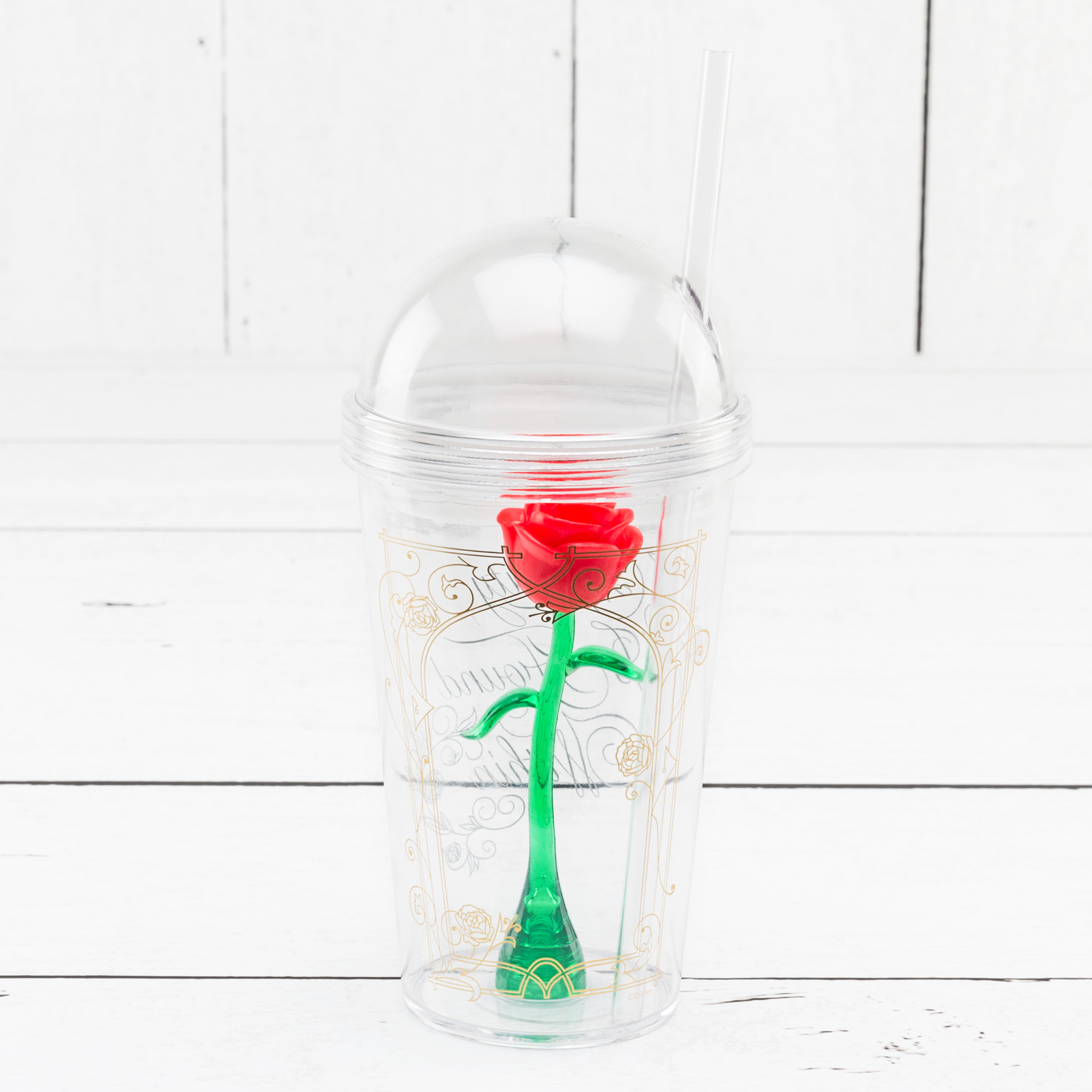 Beauty And The Beast 22 ounce Kid’s Tumbler, Enchanted Rose