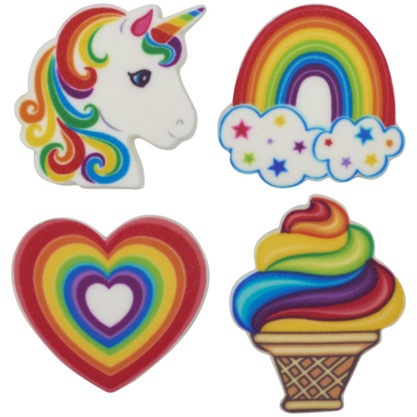 Rainbow Collection - Red 3 Free Sweet Décor® Edible Decorations