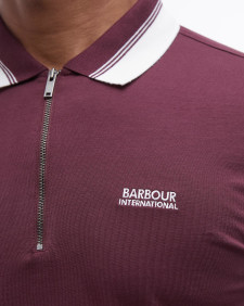Orton Tipped Short-Sleeved Polo Shirt Bordeaux