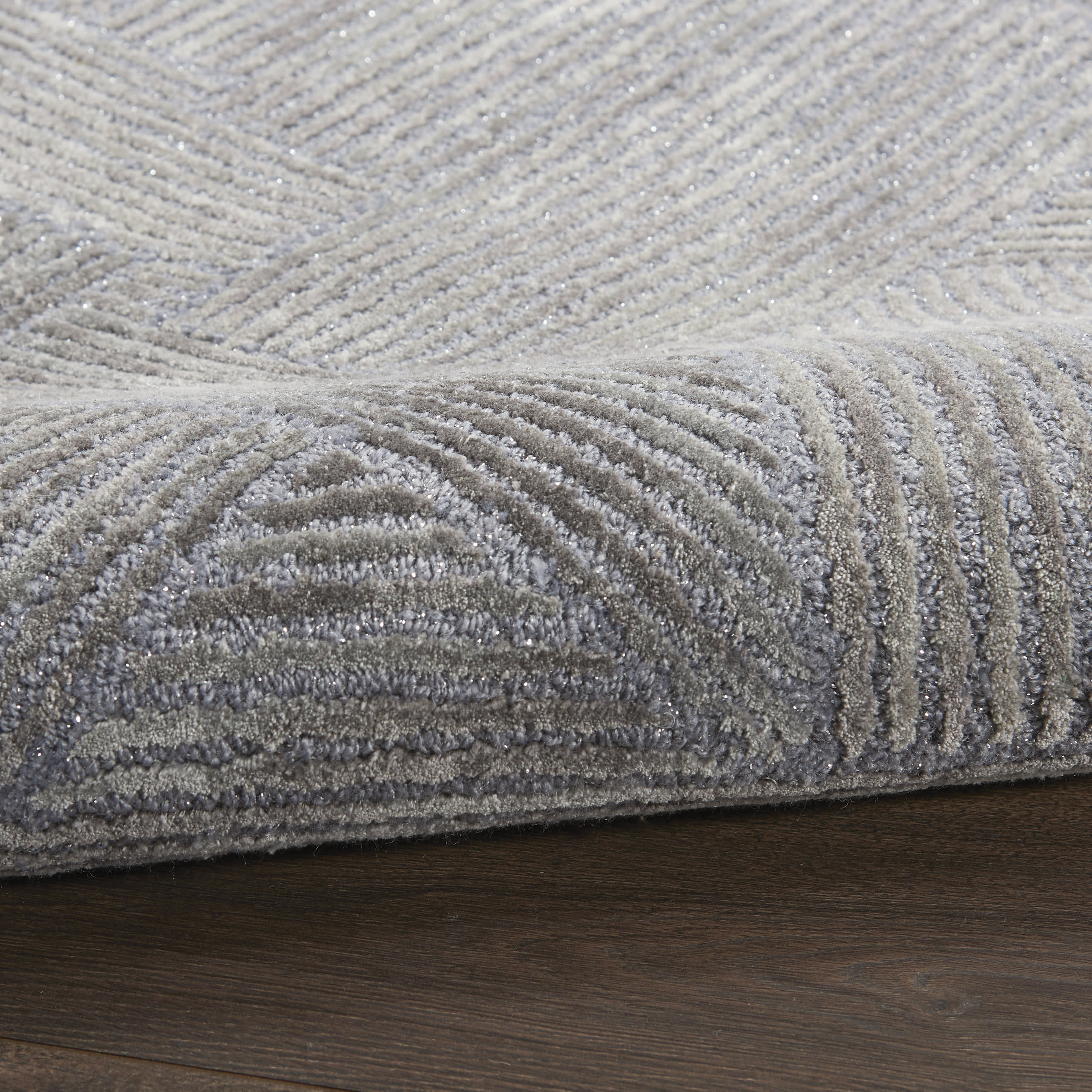 Michael Amini Ma30 Star 4' x 6' Slate Modern Indoor Rug