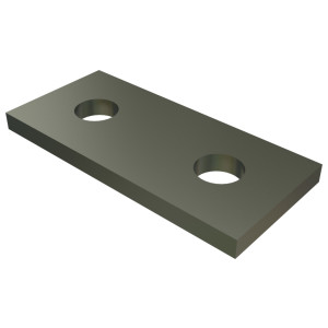 Steel Square Washer For 1-5/8 in. Strut, Electrogalvanized, 1 Hole
