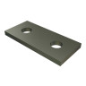 Strut Fitting, Flat Plate Fitting, Steel, 3-1/2 x 1-5/8 x 1/4 in, 9/16 in. Dia., 1-5/8 W in. Channel
