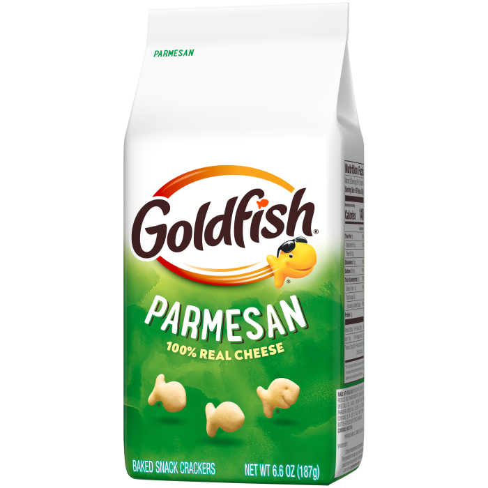 Goldfish® Parmesan Baked Snack Crackers, 6.6 oz, bag - Right Angle Image