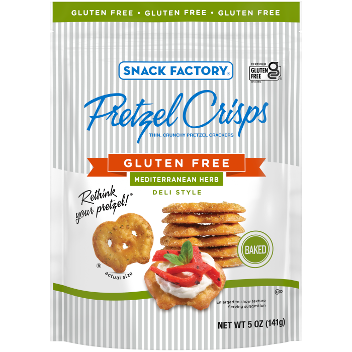 Snack Factory Snack Factory Gluten Free Mediterranean Herb Pretzel Crisps — product image