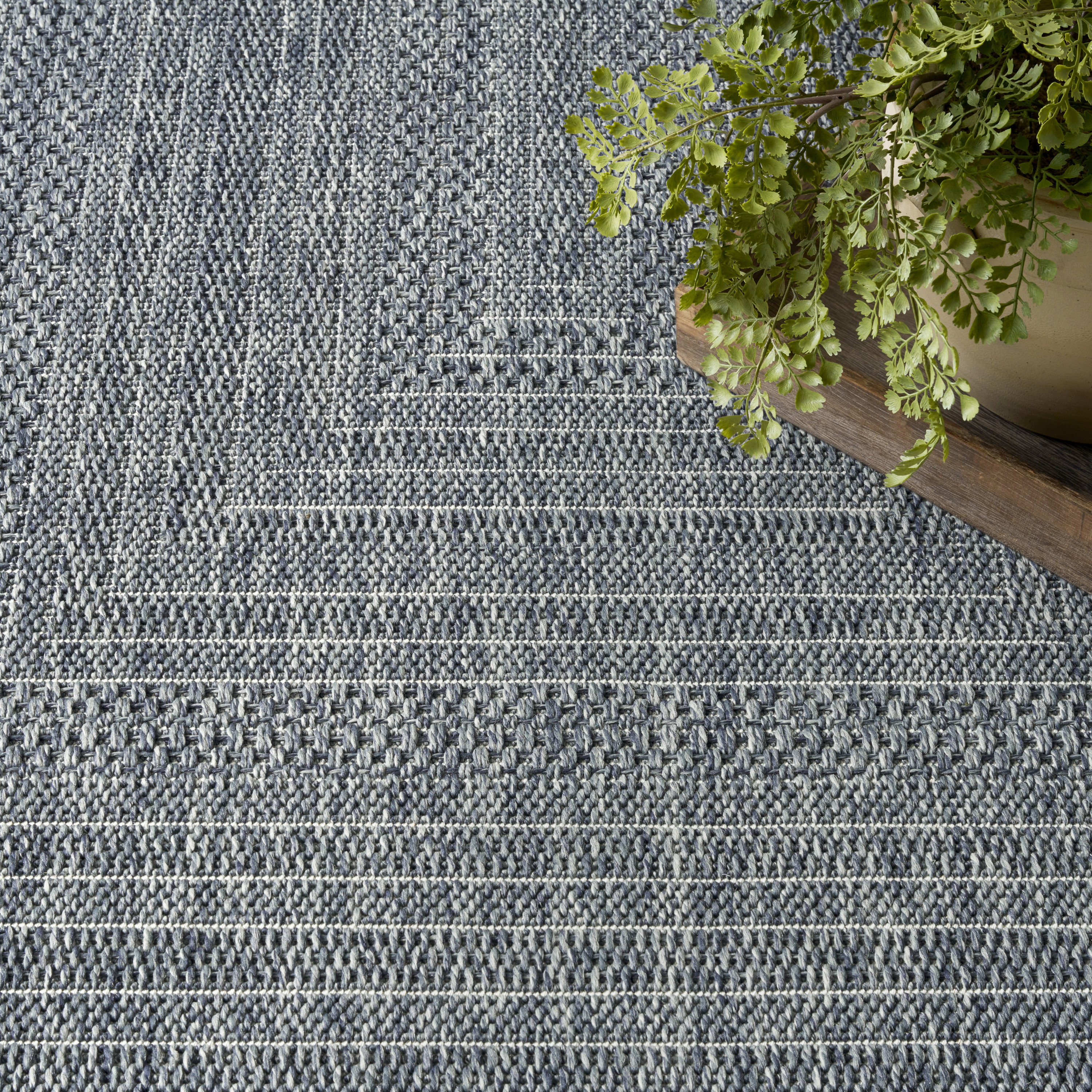 Nourison Tulum 9' x 12' Denim Outdoor Rug