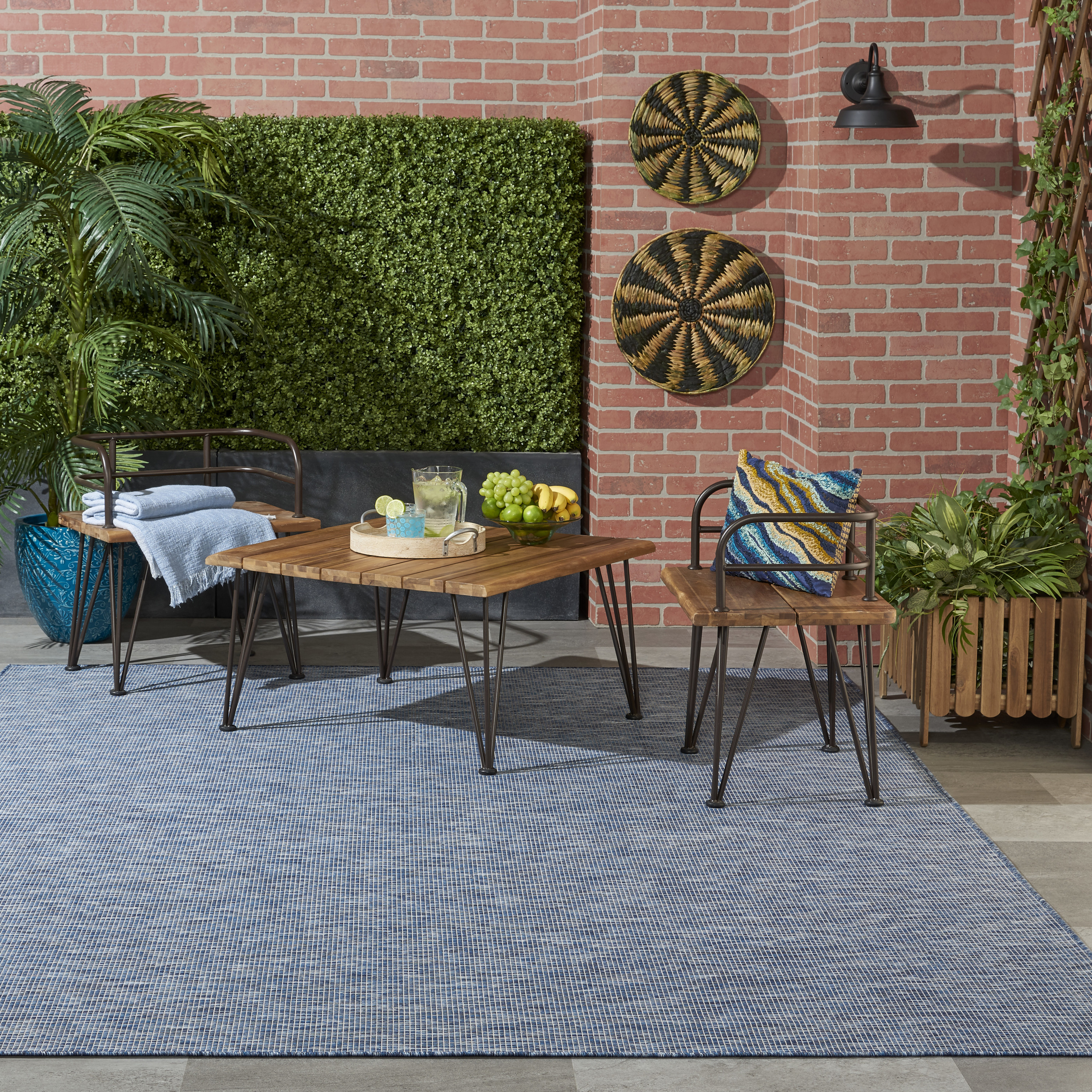 Nourison Positano 8' x 10' Navy Blue Modern Rug