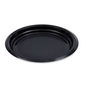 Boardwalk, Hi-Impact Plastic Dinnerware, Plate, 9" dia, Black