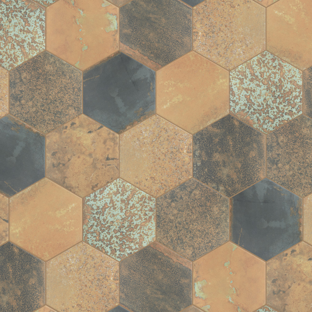 Maheno Hex Mix 8-5/8 in. x 9-7/8 in. Porcelain Floor and Wall Tile