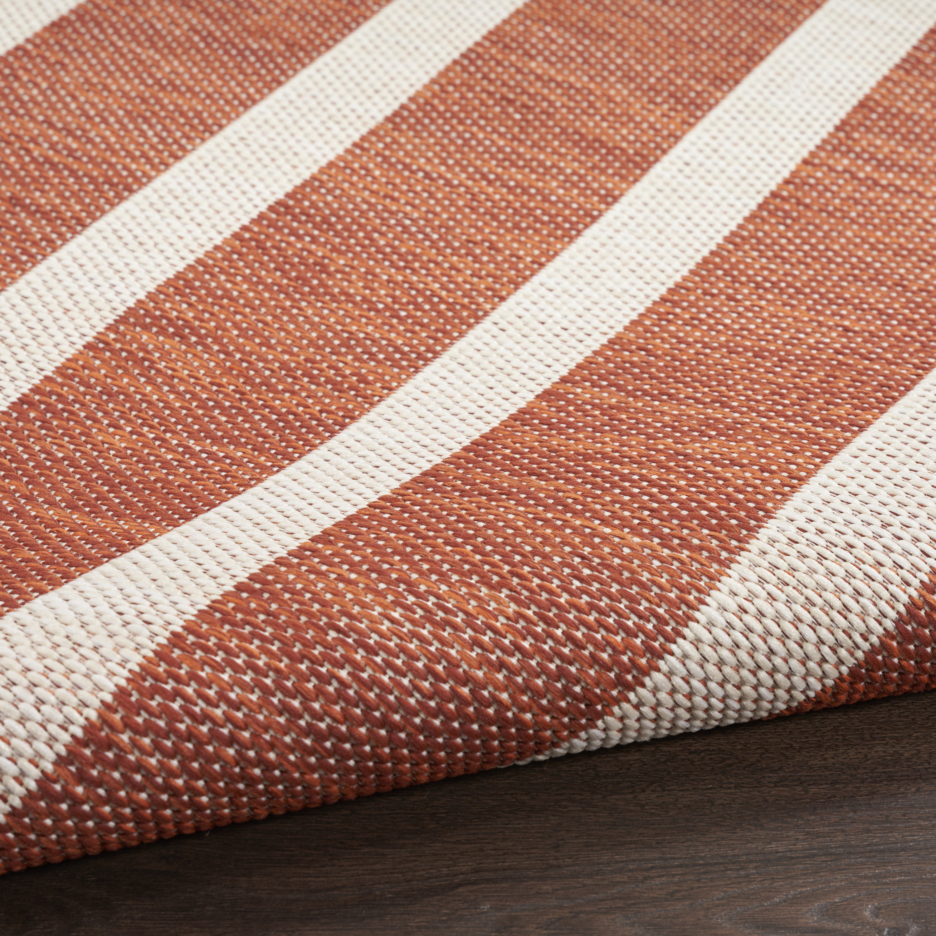 Nourison Positano 7' x 10' Terracotta Ivory Modern Rug