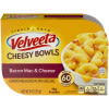 Velveeta Cheesy Bowls Bacon Mac & Cheese Smoky Cheese Sauce, 9 oz Tray