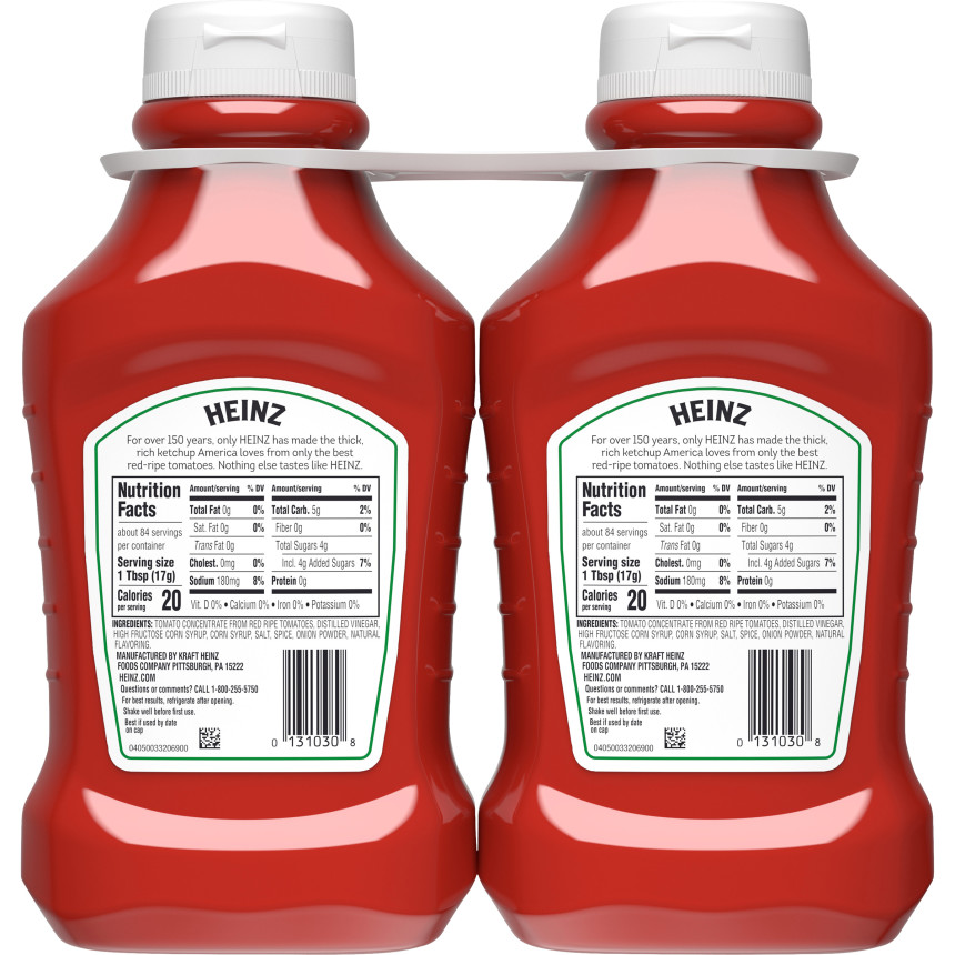  Heinz Tomato Ketchup, 2 ct Pack, 50.5 oz Bottles 