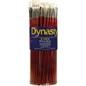 Finest White Synthetic Bright Brush Canister, 60 Brushes