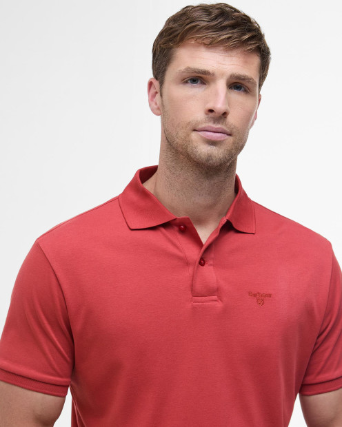 Hylton Short-Sleeved Polo Shirt Red Spice