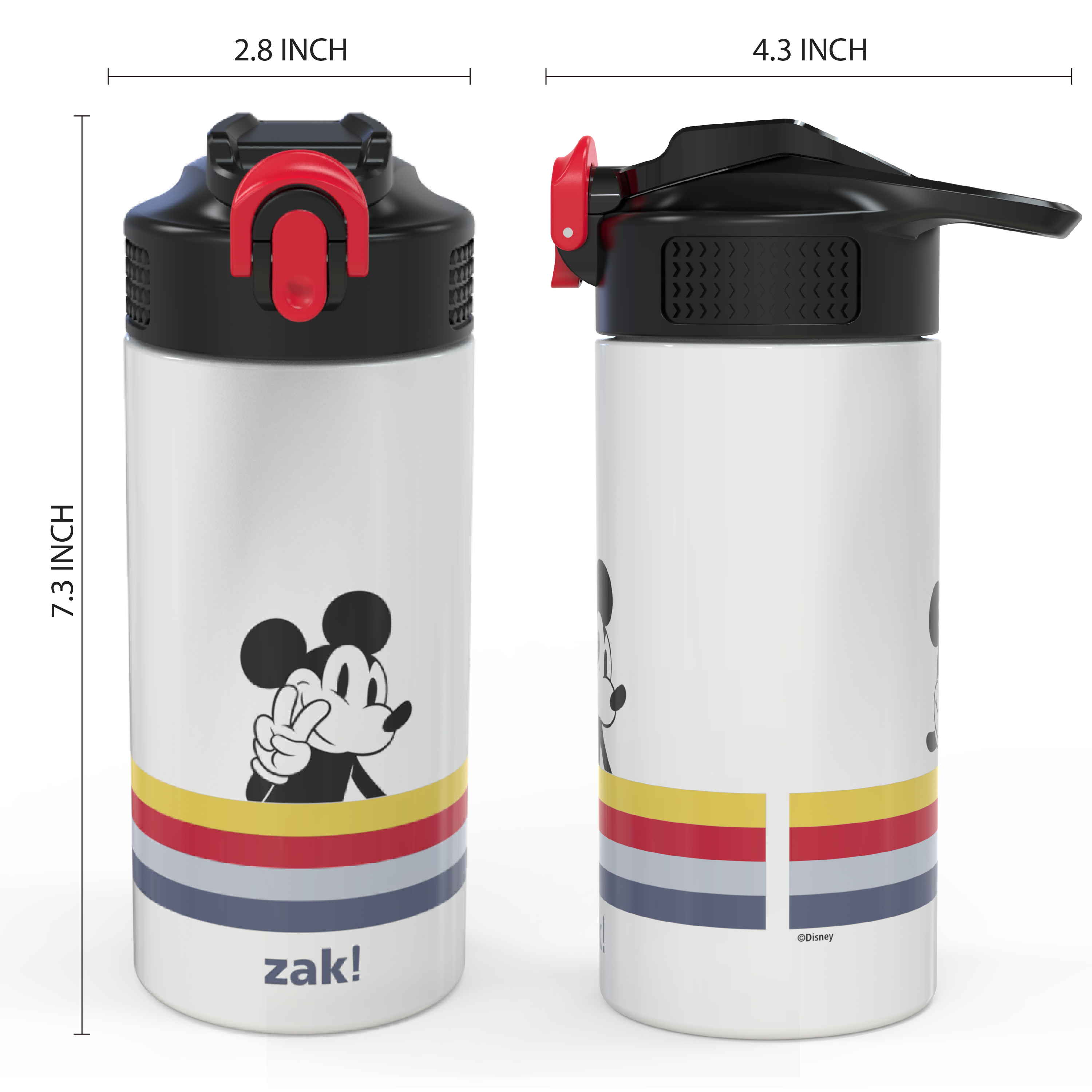 Disney 14 ounce Stainless Steel Vacuum Insulated Water Bottle, Mickey Mouse and Minnie Mouse slideshow image 4 Disney 14 ounce Stainless Steel Vacuum Insulated Water Bottle, Mickey Mouse and Minnie Mouse slideshow image 4