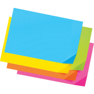 Super Bright Assorted Tagboard, 5 Super Bright Assorted Colors, 12" x 18", 100 Sheets
