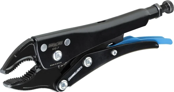 102-7 7-inch Curved Jaw Locking Pliers w/ Cutter