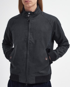 Barbour x Baracuta Porton Waxed Harrington Jacket Black