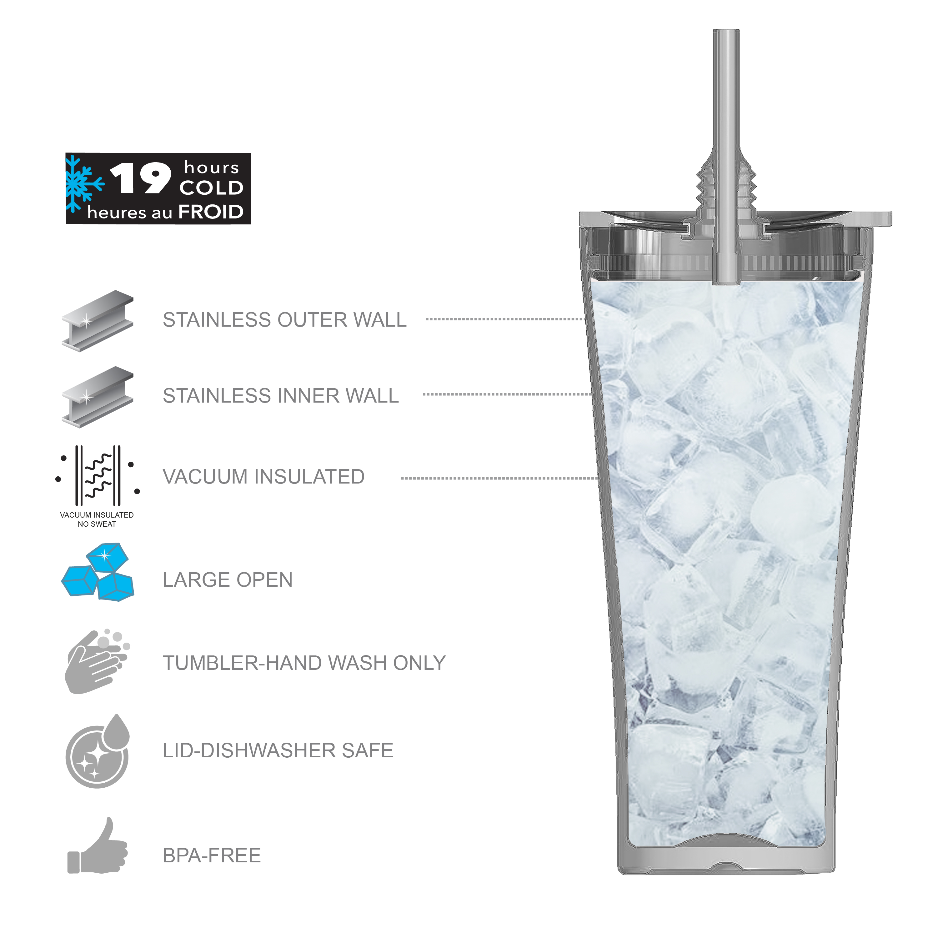 Alfalfa 30 ounce Insulated Tumbler, Turquoise slideshow image 6 Alfalfa 30 ounce Insulated Tumbler, Turquoise slideshow image 6