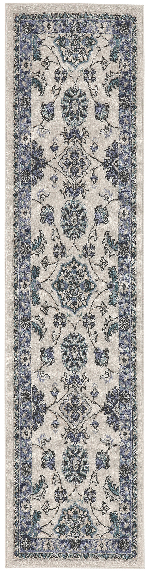Nourison Nourison Essentials 2' x 6' Ivory Blue Vintage Rug