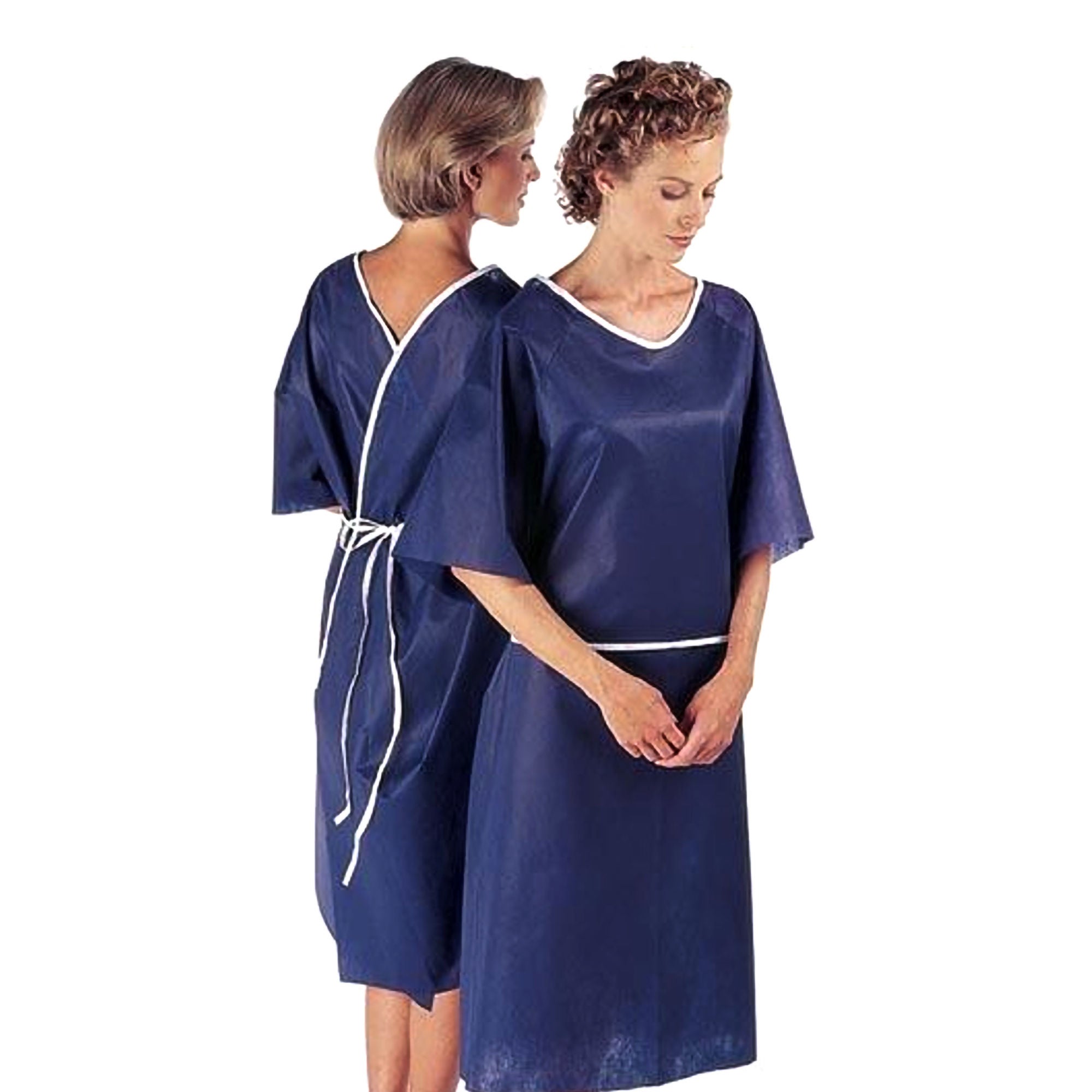 Patient Exam Gown One Size Fits Most Dark Blue Disposable
