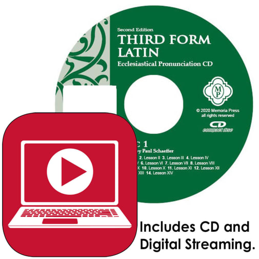 Memoria Press Third Form Latin Ecclesiastical Pronunciaction CD & Digital Streaming (2nd Edition)