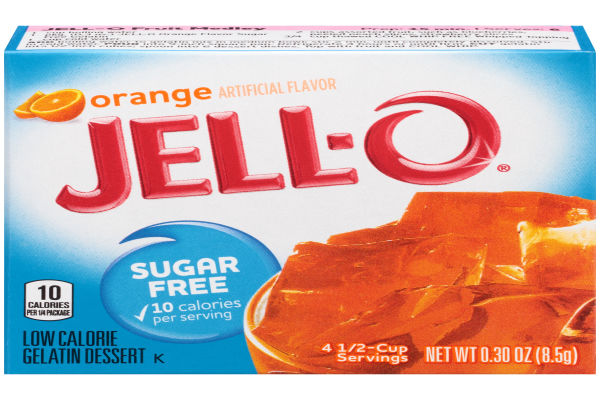 Jell-O Orange Sugar-Free Gelatin 0.3 oz Box - My Food and Family