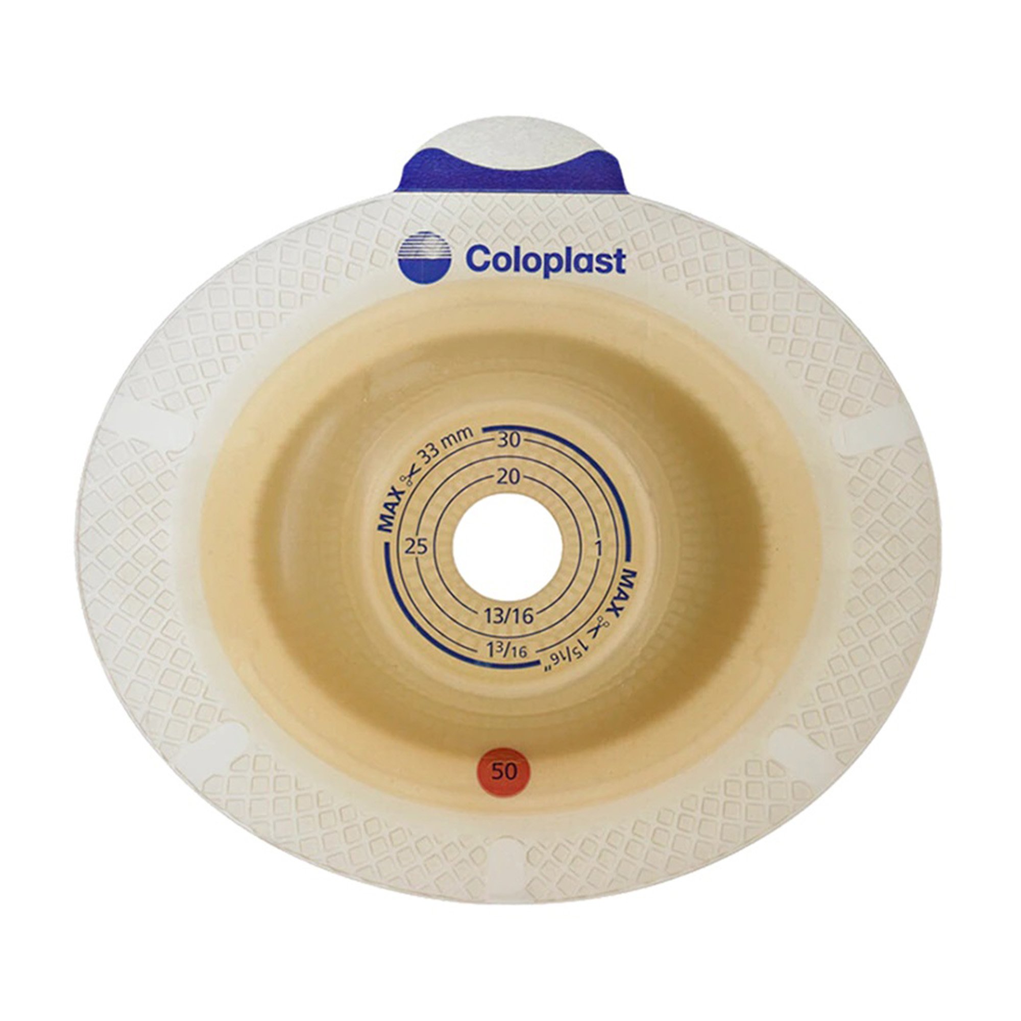 SenSura Click Convex Light Ostomy Barrier, 25 mm Stoma Opening, Red Match MK 667958