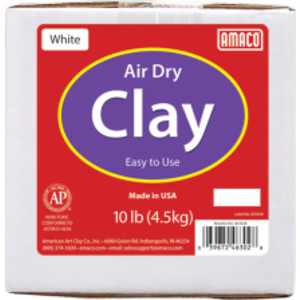 Air Dry Clay, White, 10 lbs.
