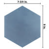 Horizon Hex Azul 7-3/4 in. x 9 in. Ceramic Floor and Wall Tile | Merola ...