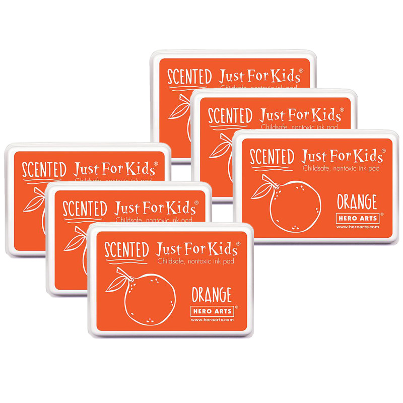 Just for Kids® Scented Ink Pad Orange/Orange, Pack of 6