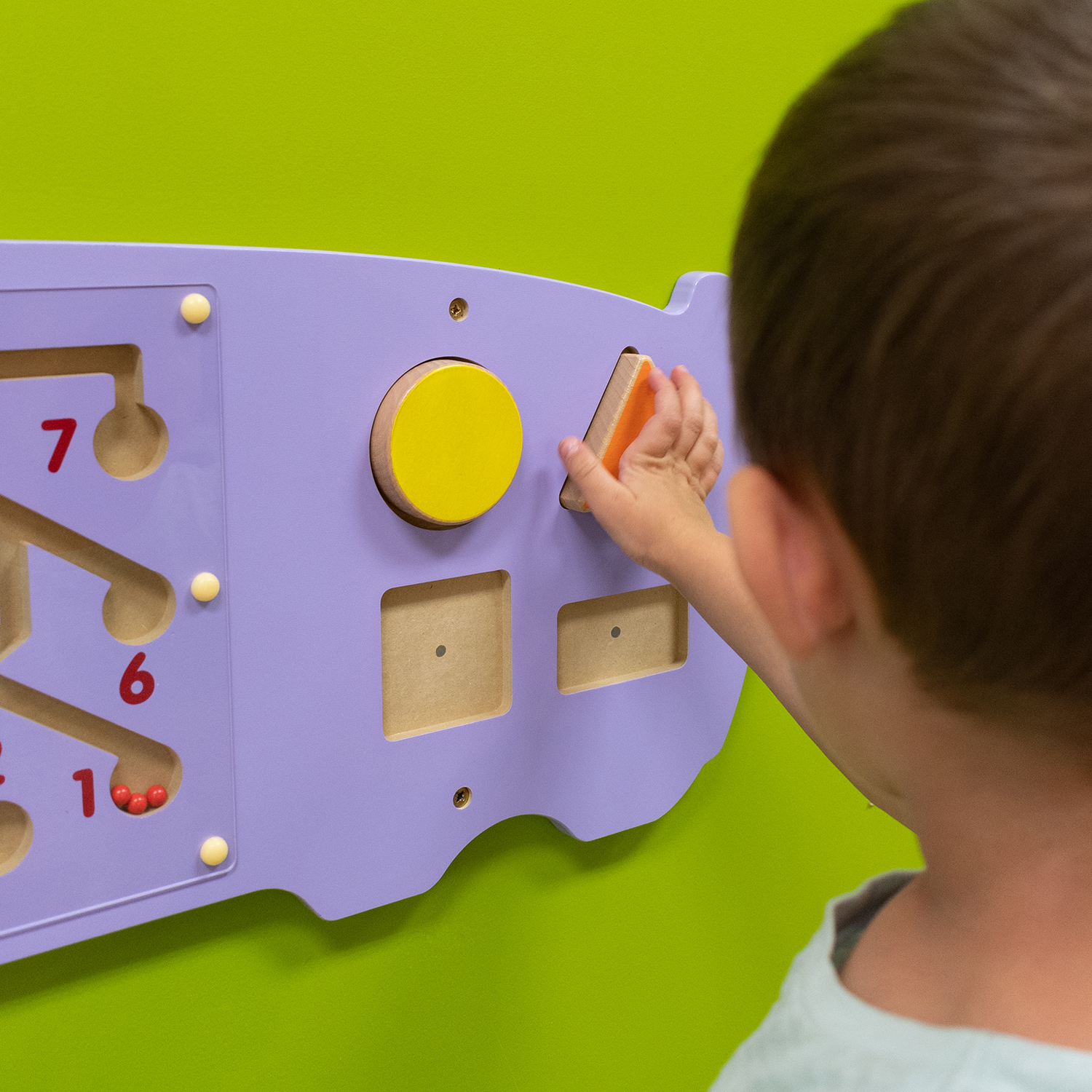 Learning Advantage Hippo Activity Wall Panel - 18m+ - Toddler Activity Center image number null