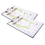 Mobile OPS Unbreakable Quick Reference Clipboard with Dry Eraseable Transparent Protective Cover, Clear, Pack of 2 BAUMTA1611-2