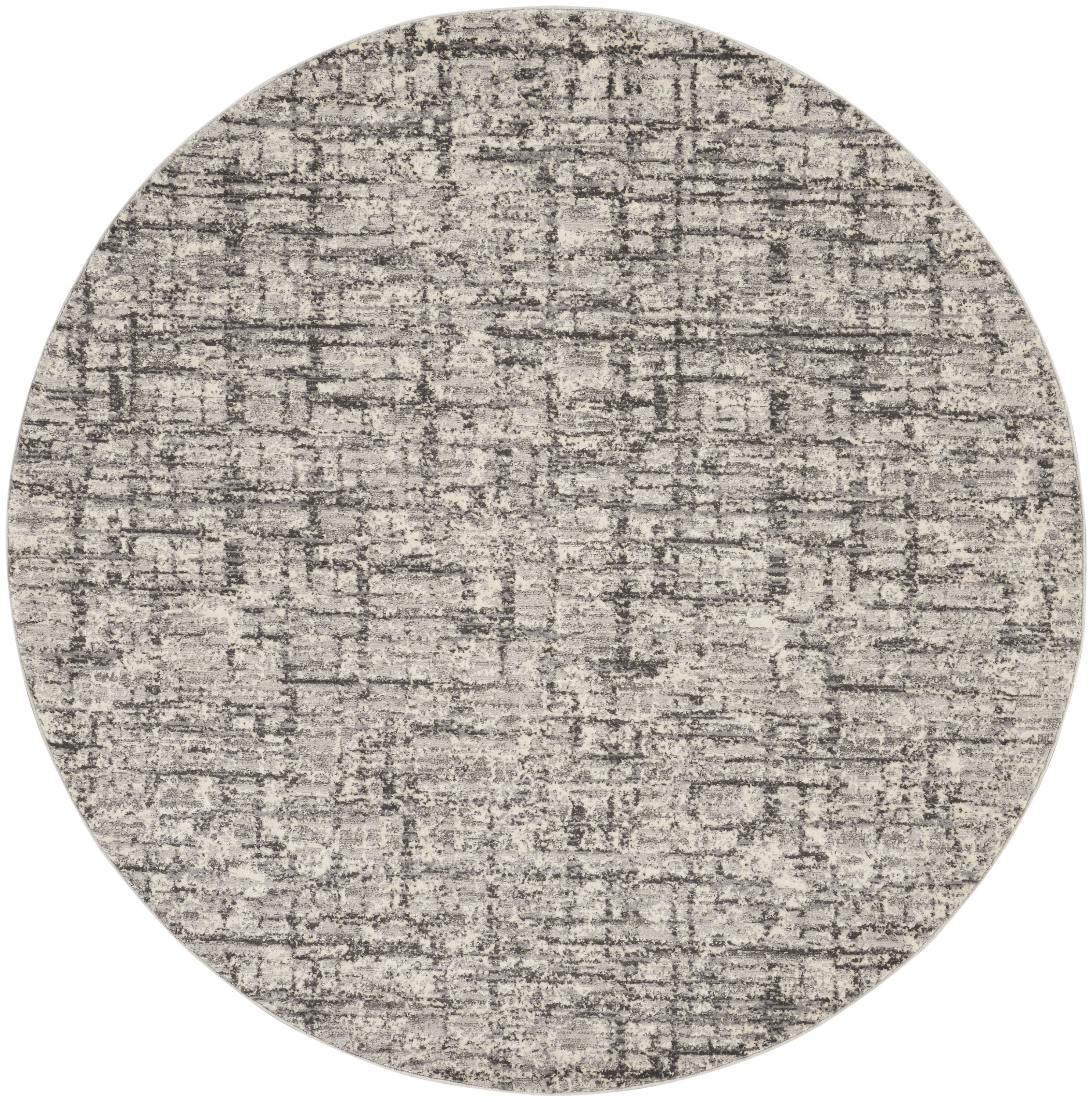 Calvin Klein CK950 Rush 6' x Round Ivory Grey Modern Indoor Rug