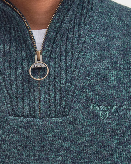 Maglione con mezza zip in lana d'agnello Essential