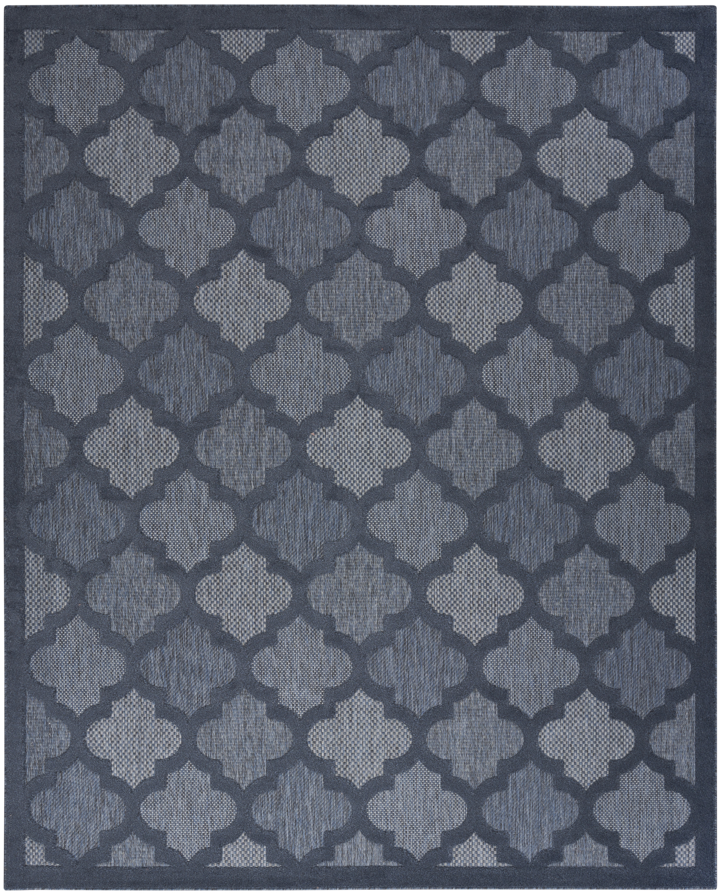 Nourison Easy Care 9' x 12' Navy Blue Modern Rug