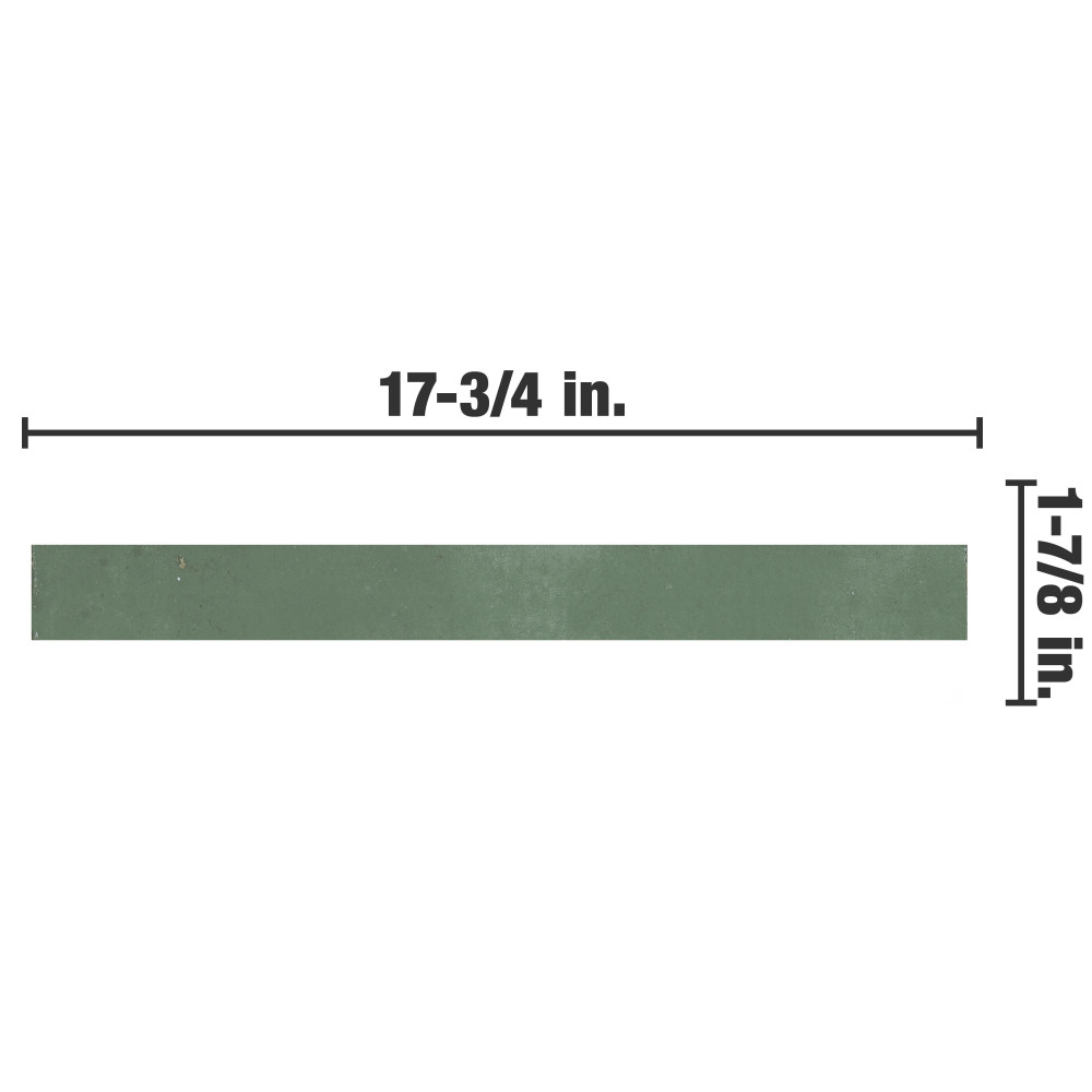 Phoenix Green 1-7/8 in. x 17-3/4 in. Porcelain Floor and Wall Tile