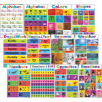Teacher Created Resources&reg; Colorful Early Learning Small Poster Pack, 12 Posters TCR7456