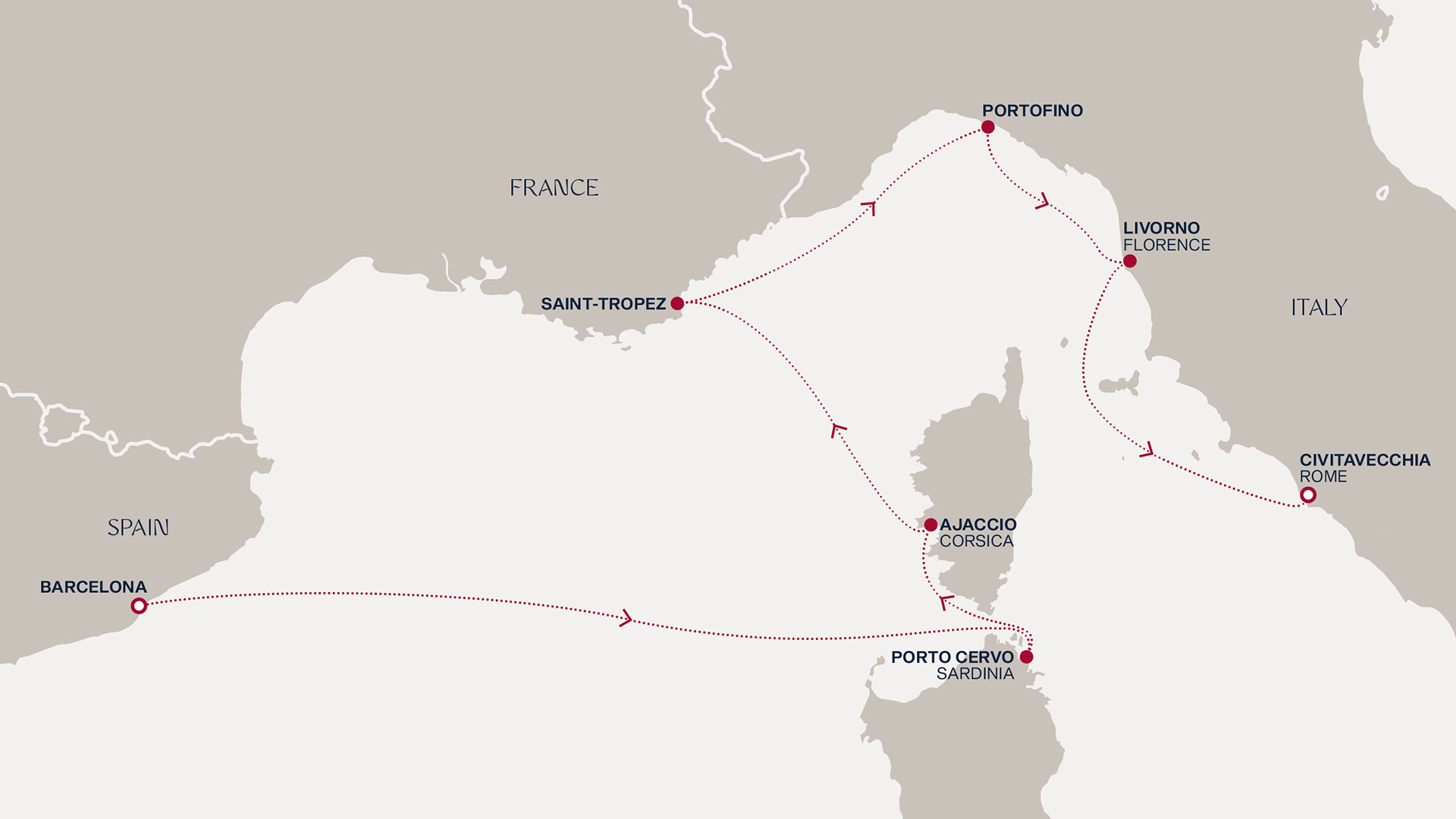 Itinerary map