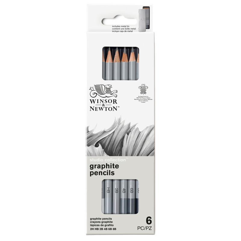 Studio Collection Graphite Pencil Tin, Set of 6