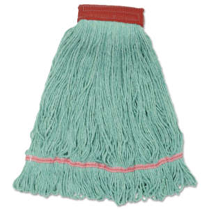 Boardwalk, Wideband, Large, Looped-End, 5" Headband, Synthetic, Green, Wet Mop