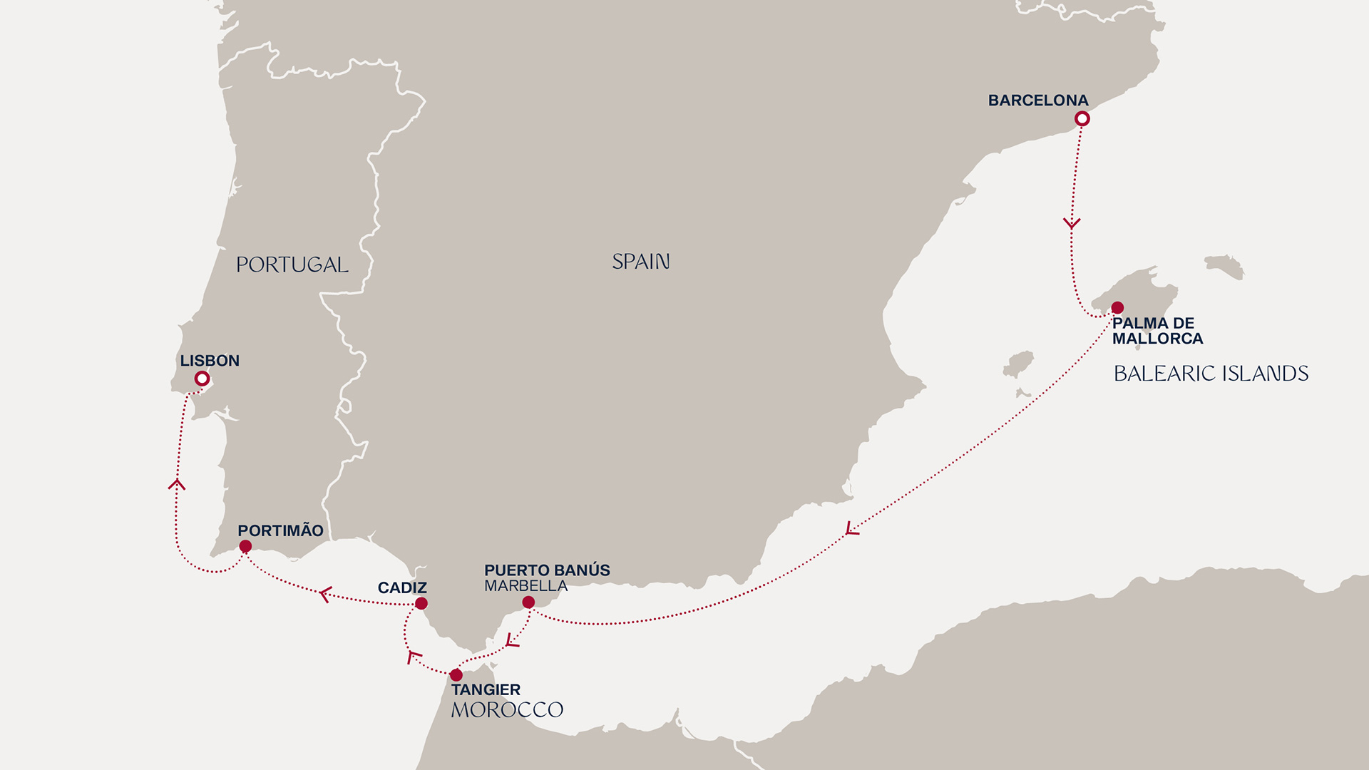 Itinerary map