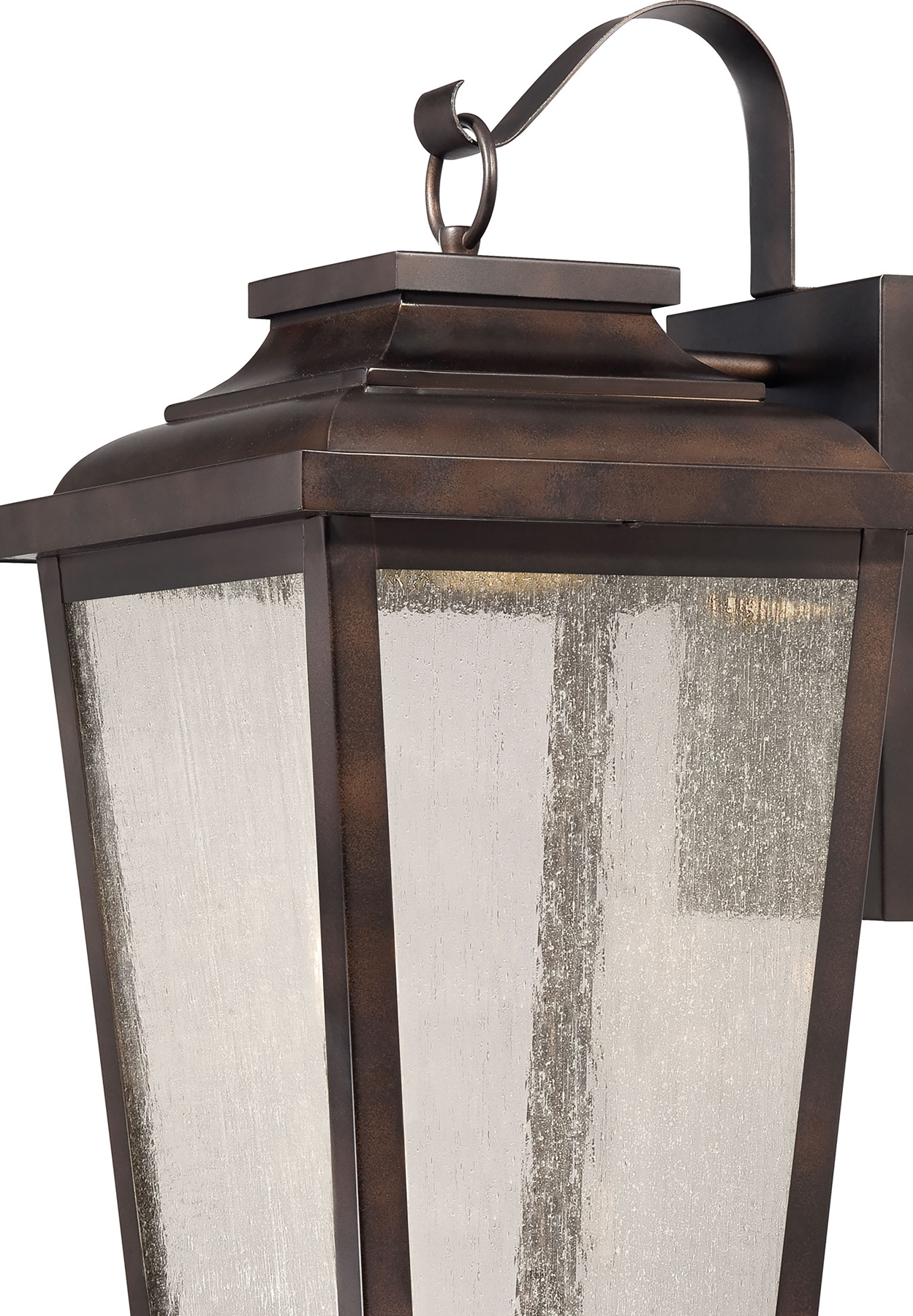 1 Light LED Wall Mount in Chelesa Bronze with Clear Seeded Glass - alternate view