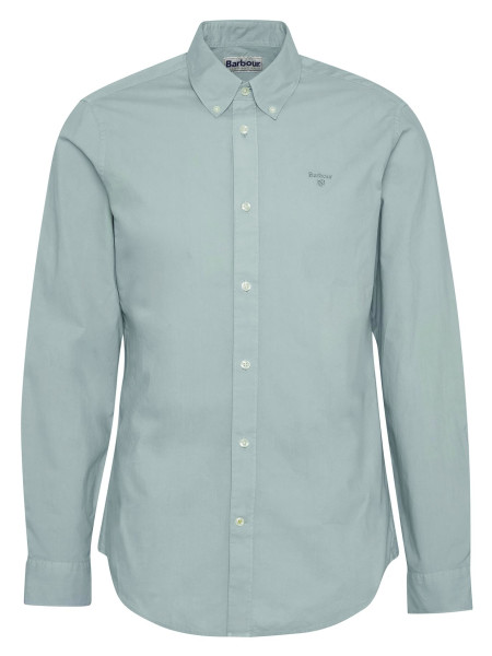 Camicia a maniche lunghe tinta in capo leggermente aderente Camicia a maniche lunghe tinta in capo leggermente aderente