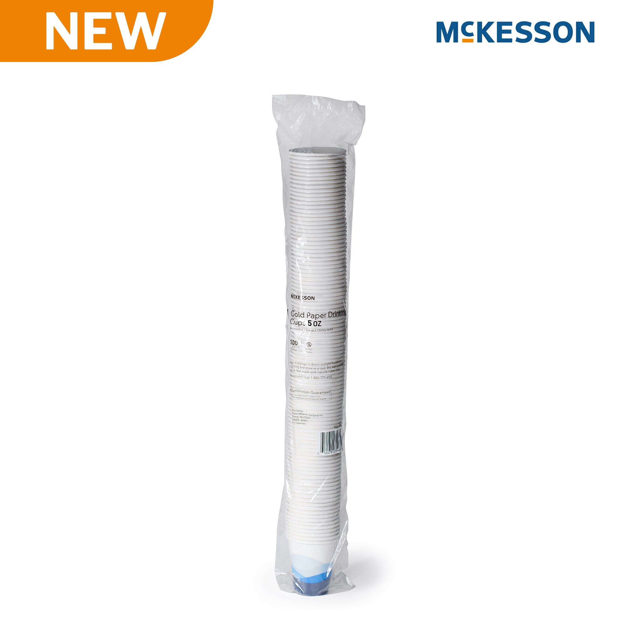 McKesson Paper Cup for Cold Beverages, Blue Mountain Print, 5-oz Capacity