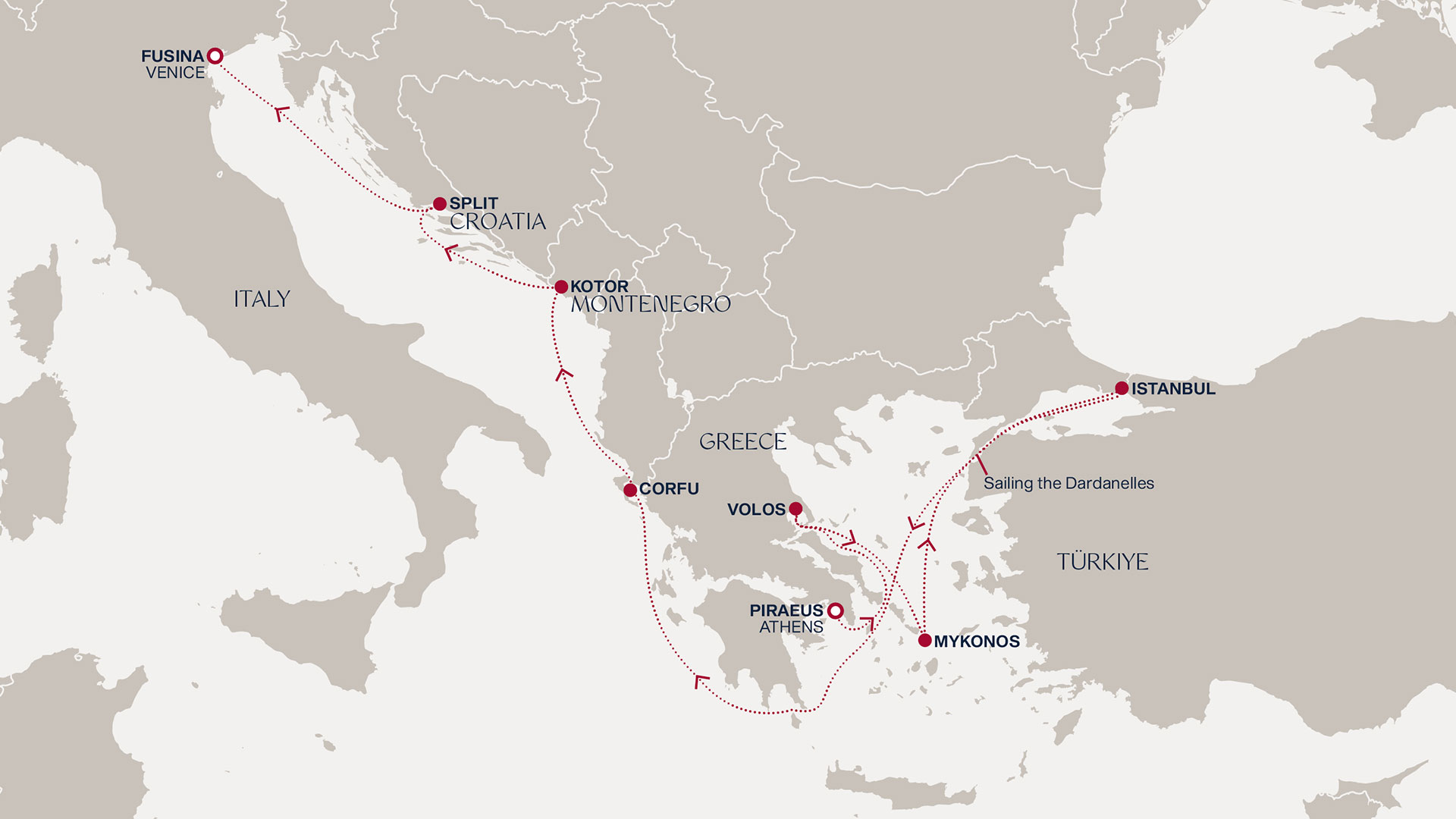 Itinerary map