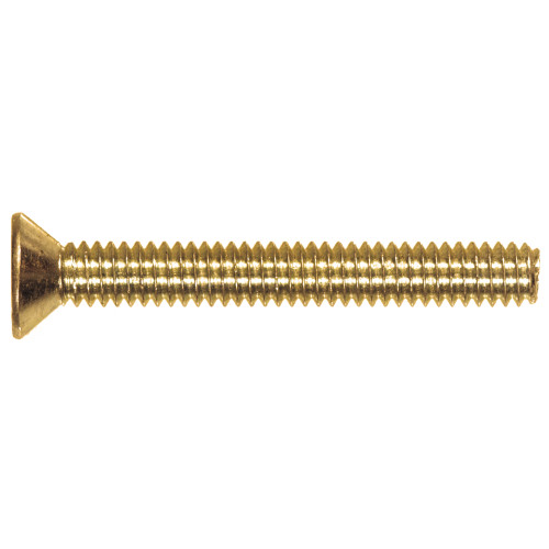 Brass Flat Head Phillips Machine Screw #6-32 x 2