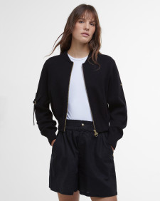 Priya Knitted Bomber Jacket Classic Black