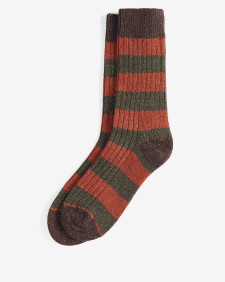 Houghton Stripe Socks Burnt Orange