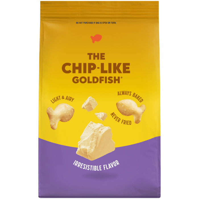 Goldfish® White Cheddar Baked Snacks, 4.8 oz, bag - Back Image