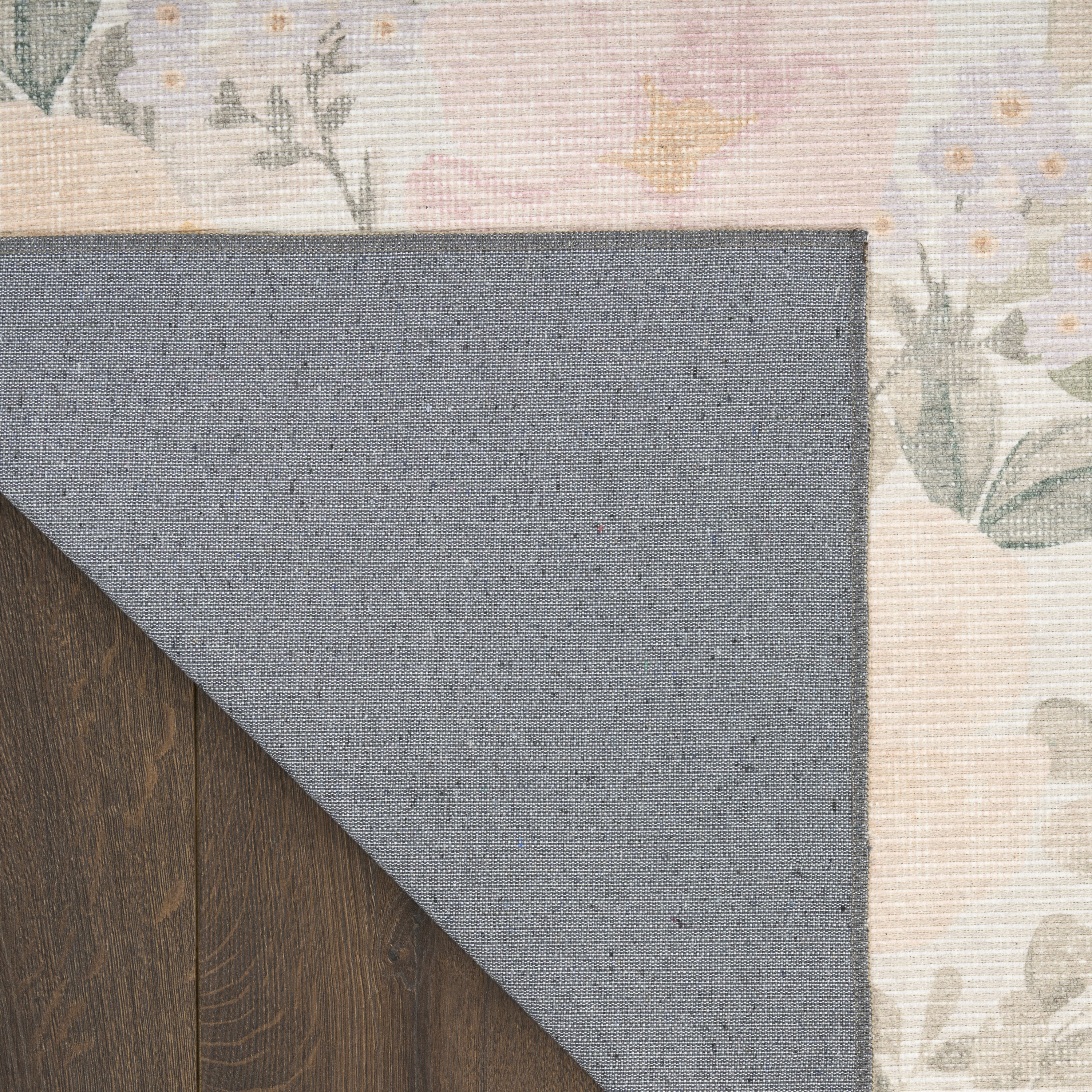 Nourison Botanical Washables 7'6" x 9'10" Beige Multicolor Farmhouse Indoor Rug